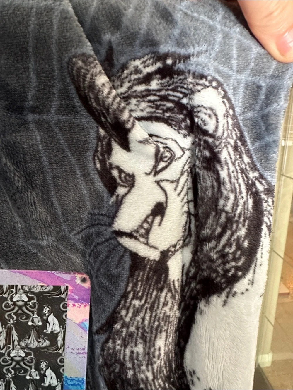 Disney Villains Plush Throw Blanket - Black & Gray